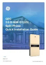 Предварительный просмотр 1 страницы GE GEC 5.0kW G1 Split Phase Quick Installation Manual