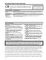 Preview for 22 page of GE GeoSpring GEH50DEEDSR Owner'S Manual & Installation Instructions