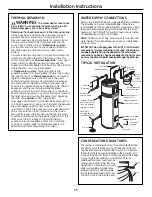 Предварительный просмотр 15 страницы GE GeoSpring GEH50DNSRSA Owner'S Manual & Installation Instructions