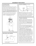 Preview for 16 page of GE GeoSpring GEH5ODEEJS Owner'S Manual & Installation Instructions