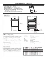 Предварительный просмотр 2 страницы GE GEWADREW5001 Installation Instructions Manual