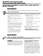 Preview for 2 page of GE GFB760F Owner'S Manual & Installation Instructions