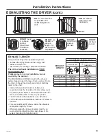 Preview for 19 page of GE GFD14 Owner'S Manual & Installation Instructions