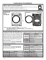 Preview for 57 page of GE GFD55 Owner'S Manual & Installation Instructions