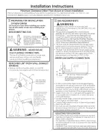 Preview for 2 page of GE GFDN240GL1WW Installation Instructions Manual