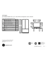 Preview for 1 page of GE GFSF6KEXBB - 25.8 cu. Ft. Refrigerator Dimensions And Installation Information