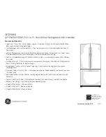 Preview for 2 page of GE GFSF6KEXBB - 25.8 cu. Ft. Refrigerator Dimensions And Installation Information