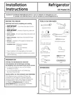 Предварительный просмотр 15 страницы GE GFSF6KEXBBB and Owner'S Manual And Installation Instructions