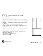 Предварительный просмотр 2 страницы GE GFSL2KEXLS Dimensions And Installation Information