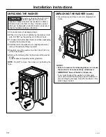 Предварительный просмотр 16 страницы GE GFW148 Owner'S Manual