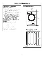 Preview for 15 page of GE GFW450 Owner'S Manual & Installation Instructions