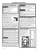 Preview for 21 page of GE GFW510 Owner'S Manual & Installation Instructions