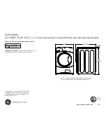 Preview for 1 page of GE GFWN1000L Dimensions And Installation Information