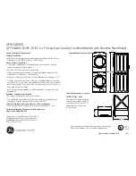 Предварительный просмотр 2 страницы GE GFWN1000L Dimensions And Installation Information