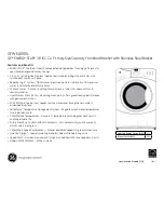 Preview for 3 page of GE GFWN1000L Dimensions And Installation Information