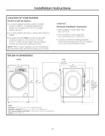 Preview for 19 page of GE GFWR4805 Owner'S Manual & Installation Instructions