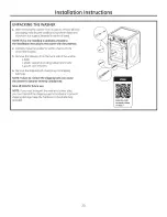 Preview for 20 page of GE GFWR4805 Owner'S Manual & Installation Instructions