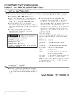 Preview for 4 page of GE GFWS2600 Owner'S Manual & Installation Instructions