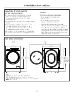 Preview for 20 page of GE GFWS2600 Owner'S Manual & Installation Instructions