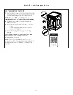 Preview for 21 page of GE GFWS2600 Owner'S Manual & Installation Instructions