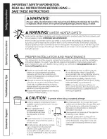 Preview for 2 page of GE GHD4309N10WW Owner'S Manual