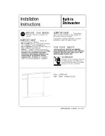 Preview for 1 page of GE GHDA690P01BB Installation Instructions Manual