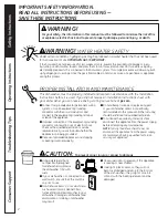 Предварительный просмотр 2 страницы GE GLC4100 Series Owner'S Manual