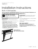 Preview for 1 page of GE GLC5604VBB Installation Instructions Manual