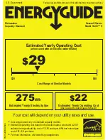 Preview for 1 page of GE GLC5604VWW Energy Manual