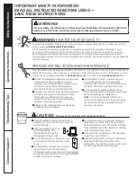 Preview for 2 page of GE GLD2800T Owner'S Manual