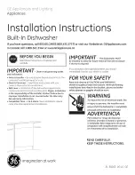 Предварительный просмотр 1 страницы GE GLDT690D00BB Installation Instructions Manual