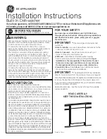 Предварительный просмотр 1 страницы GE GLDT696J-SS Installation Instructions Manual