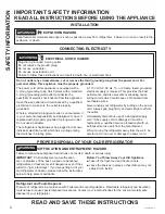 Preview for 4 page of GE GLE12HSPSS Owner'S Manual & Installation Instructions