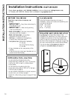 Preview for 10 page of GE GLE12HSPSS Owner'S Manual & Installation Instructions