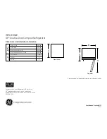 Preview for 1 page of GE GML03GAEBS Dimensions And Installation Information