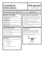 Предварительный просмотр 7 страницы GE GMR03BLH Owner'S Manual & Installation Instructions