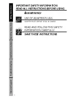 Preview for 4 page of GE GMX03BL series Owner'S Manual & Installation Instructions