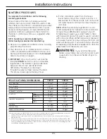 Preview for 15 page of GE GNPR40L Owner'S Manual And Installation Instructions