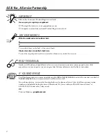 Предварительный просмотр 2 страницы GE GNSF18Z01 Owner'S Manual & Installation Instructions