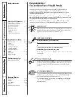 Предварительный просмотр 2 страницы GE GNSF39A01 Installation And Owner'S Manual