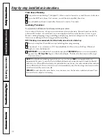 Предварительный просмотр 10 страницы GE GNSF39A01 Installation And Owner'S Manual