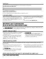 Preview for 2 page of GE GNSV25CBL Owner'S Manual And Installation Instructions