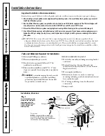 Preview for 8 page of GE GNUL30B Owner'S Manual And Installation