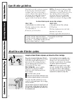 Preview for 4 page of GE GNUT03A Owner'S Manual