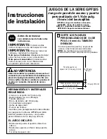 Preview for 5 page of GE GPF325 Series Installation Instructions Manual