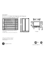 Preview for 1 page of GE GSC22QGT Dimensions And Installation Information