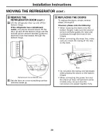 Preview for 20 page of GE GSC23LGRDBB and Owner'S Manual And Installation