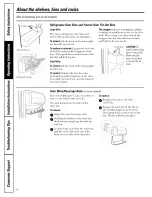 Preview for 8 page of GE GSC23LSRDSS and Owner'S Manual And Installation