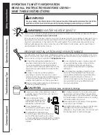 Предварительный просмотр 2 страницы GE GSC3500V Owner'S Manual