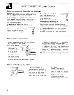 Preview for 4 page of GE GSC580 Use And Care Manual